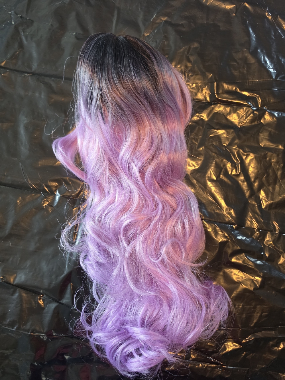 Lavender Ombre Long Wavy Women's Hair Wig - Brand